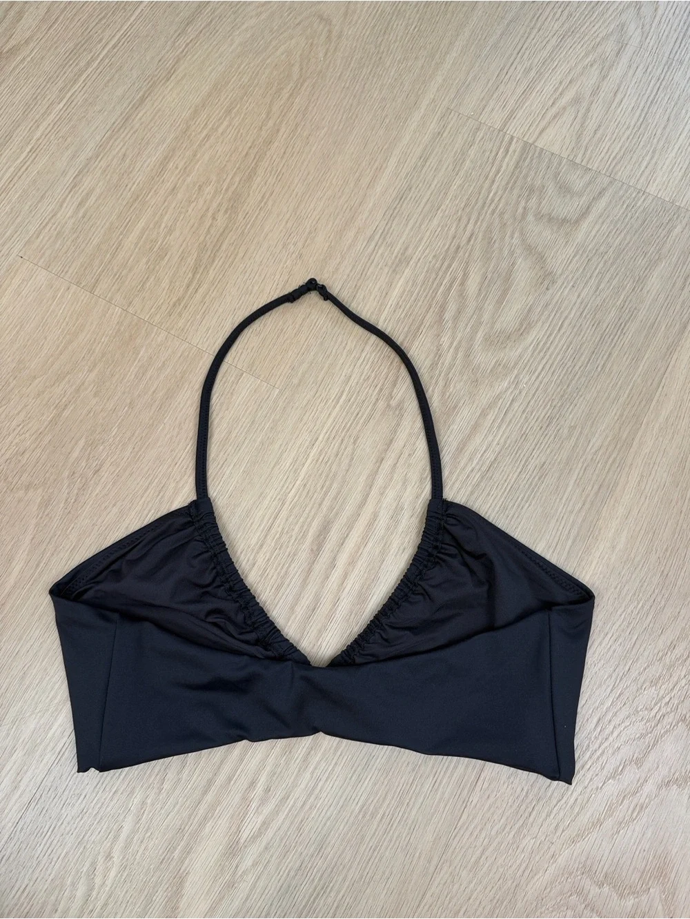 SKIMS Ruched Halter Triangle Bikini Top S